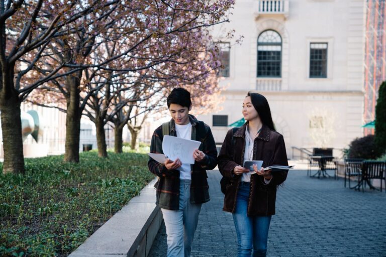 teenagers walking together